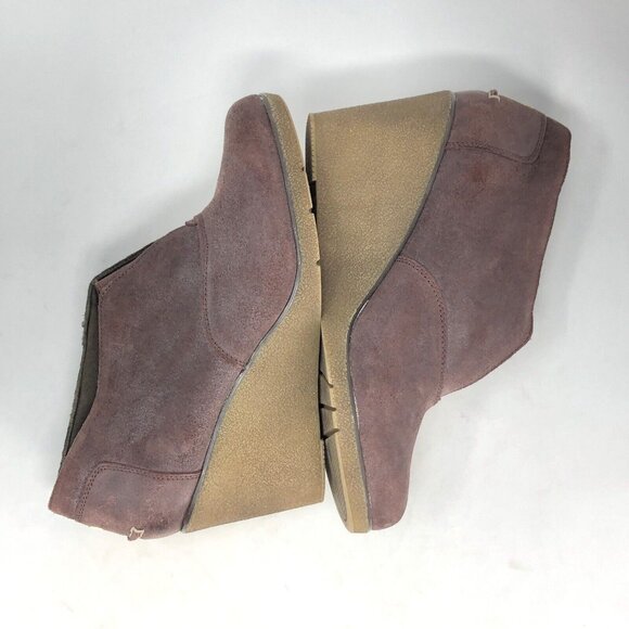 Sperry Boots Womens 12M Harlow Brook Brown Leather Top Sider Wedge Heel Suede - Picture 5 of 11